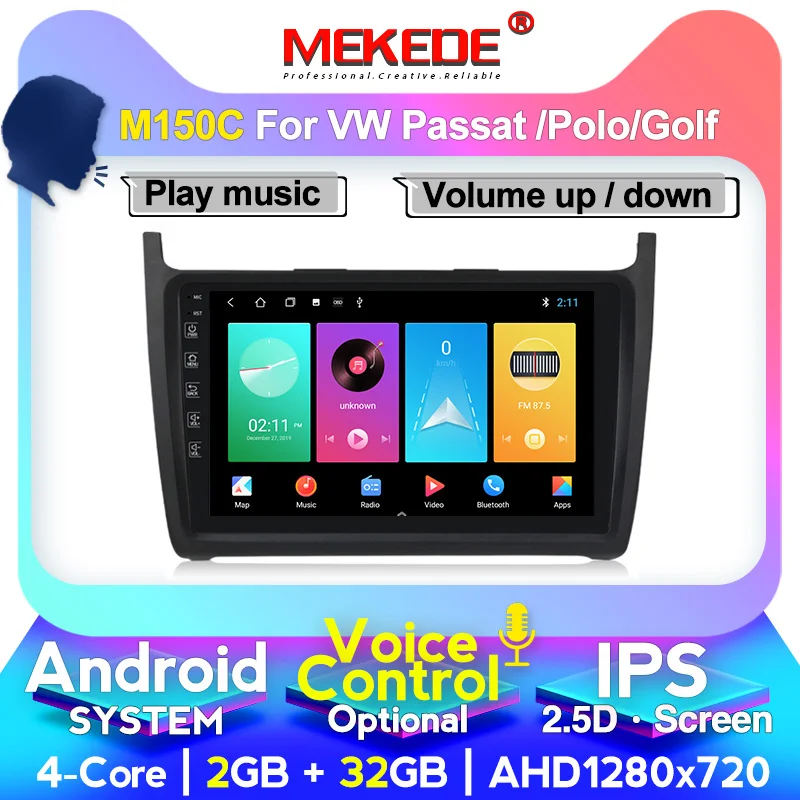 Головное устройство MEKEDE на Android 4 + 64 ГБ для Volkswagen VW polo sedan 2008 2015 автомагнитола
