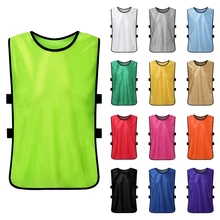 6 uds adultos de secado rápido de baloncesto de fútbol camisetas de fútbol chaleco Pinnies práctica equipo entrenamientos deportivos chaleco equipo entrenando Baberos(China)