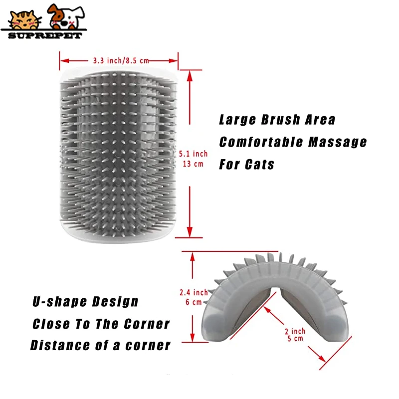 SUPREPET Cat Face Scratcher Groomer 3D Soft Corner Plastic Pet Grooming Brush Cat Self Grooming Wall Massage Brush Hair Brush SUPREPET Cat Face Scratcher Groomer 3D Soft Corner Plastic Pet Grooming Brush Cat Self Grooming Wall Massage Brush Hair Brush