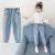 Girls Wide-legged Jeans Children Loose Straight Soft Denim Pants Chubby Kid High Waist Jeans 10