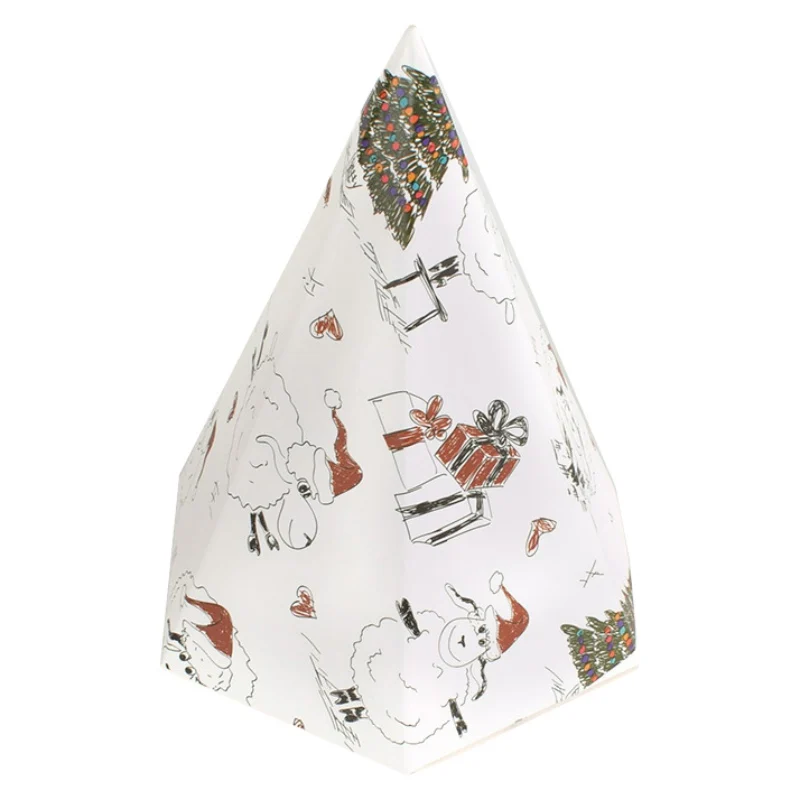 50 шт. Рождество шестиугольник Форма дети конфеты подарочные пакеты мешок свадебные мешок сумка Новогоднее Декор - Цвет: C