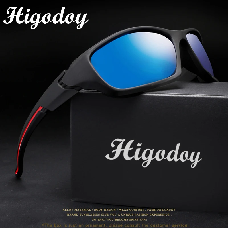 

Higodoy Vintage Sports Men's Polarized Sunglasses Outdoor Driving Square Goggle Men SunGlasses Retro Mirror Uv400 Gafas 2019