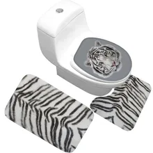 CAMMITEVER Tiger 3 шт. коврик для ванной моющийся коврик крышка для унитаза коврик для ванной комнаты для дома крышка для унитаза
