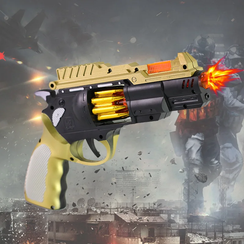 

Manufacturers Direct Selling Children Model Educational Cap Gun Shining Plastic Electron Gun Shop Agent Wholesale