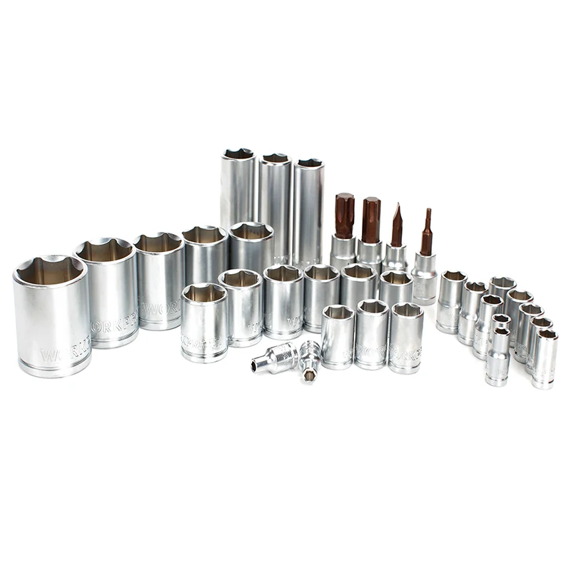 WORKPRO 123PC Mixed Tool Set Mechanics Tool Set Ratchet Spanner Wrench Socket Set 2019 New Design