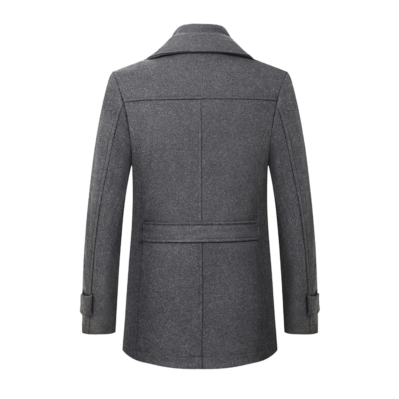 GustOmerD2019 Autumn and Winter Fashion Mens Wool Coat In The Long Section Thick Warm Warm Slim Coat Solid Color Casual Coat Men