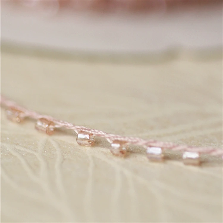 1M-Pink-Lace-Crystal-Beads-Sequin-Fabric-Beaded-Trim-Ribbon-DIY-Sewing-Accessories-Collar-Cord-Wedding