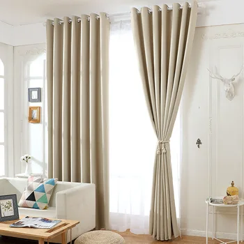 

High Shading Blackout Curtain for Bedroom Modern Thermal Insulating Solid Finished Curtains Living Room Window Treatment Drapes