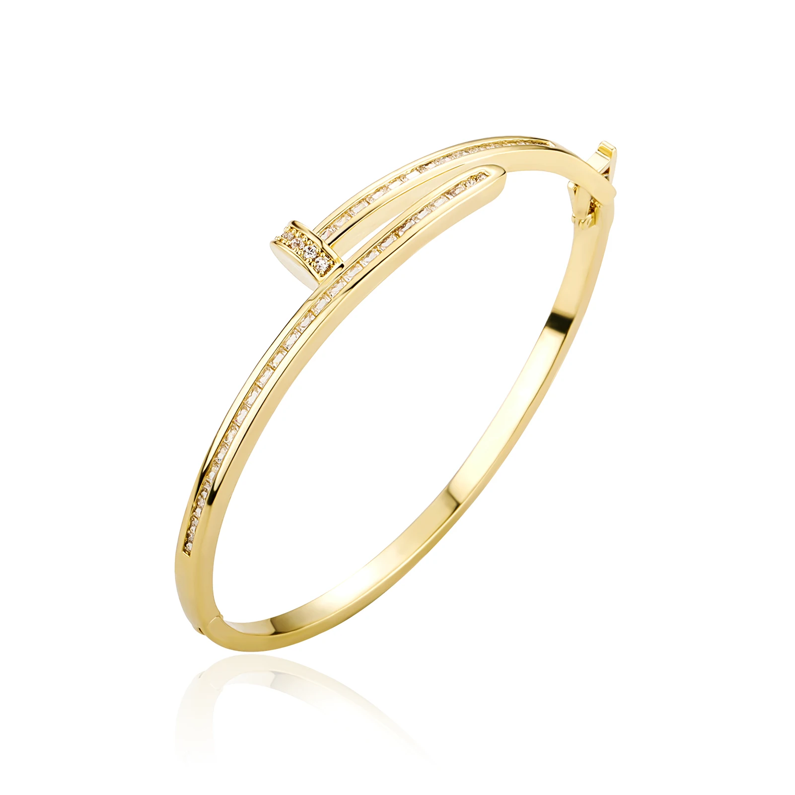 JINAO New Fashion High-quality Prong Setting 3A+Zircon Willow Nails Design Bracelet For Men and Women