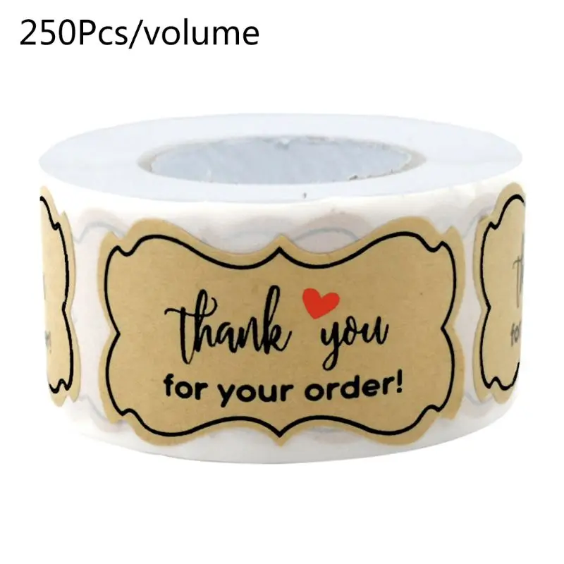

250pcs Thank You for Your Order Stickers Handmade Baking Packaging Seal Labels