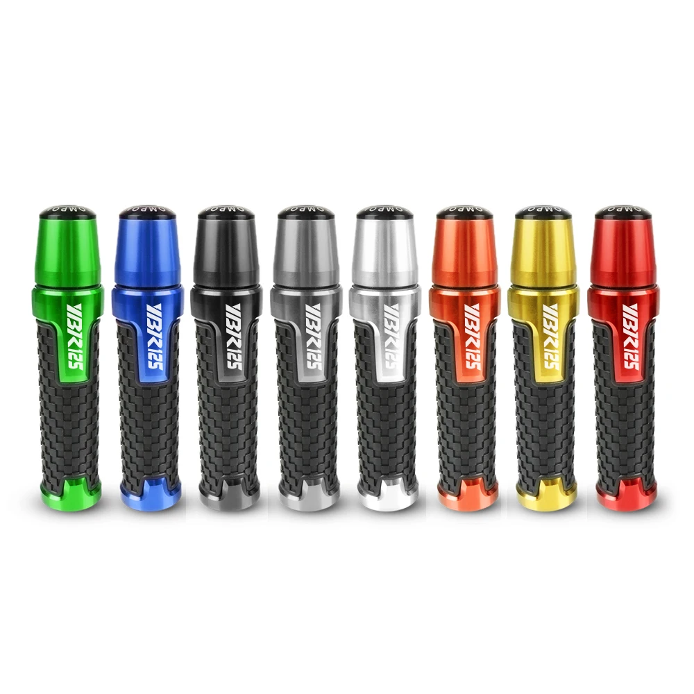 Motorcycle Accessories 7/8"22mm CNC Handlebar Grips Handle Bar Hand Bar End Plug Hand Grips Rubber FOR YAMAHA YBR 125 With LOGO