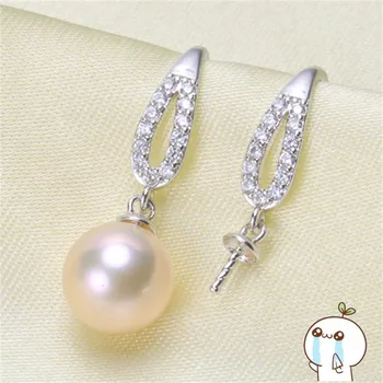 

Classic Earrings Component and Findings, Stud Earrings Settings Mountings Parts, Nice Gift Mounts for Pearls Jade Corals Stones