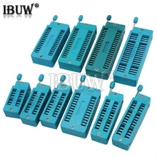 1 pces 2.54mm ic lock seat soquete teste universal zif soquetes 14pin 16pin 18pin 20pin 24pin 28pin 14p 16p 18p 20p 24 28p ic soquete