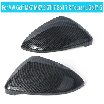 

1Pair ABS Carbon Fiber Wing Mirror Cover Caps For VW Golf MK7 MK7.5 GTI 7 Golf 7 R Touran L Golf7 G