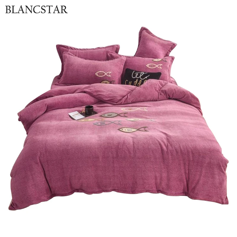 

Blancstar Bedding Sets 3D Embroidery Four-piece Bed Linen Stitch Bedding Set Comforter Bedding Set Comfort Q031