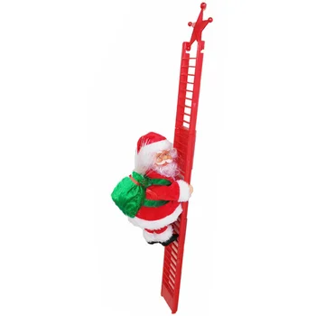 

Red Ladder Santa Claus Christmas Home Window Decorations Children Gift Toys Funny New Year Kids Gifts Decoration
