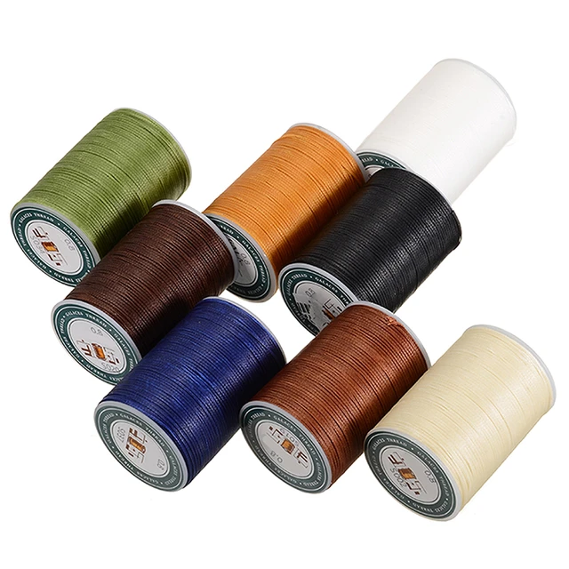 4Pcs Flat Waxed Thread Set Wax String Polyester Cord Kit for