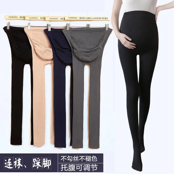

953 Maternity Clothes Spring Leggings for Pregnant Woman Socks 320d Elasticity Silk Stockings