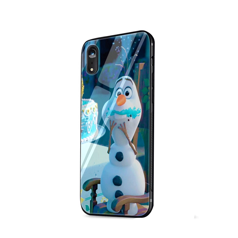 G10 Чехол для телефона, стекло для iPhone 11 Pro X XS XR Max iPhone 6 6s 7 8 Plus 5, 5S, чехол с рисунком "Холодное сердце" - Цвет: G10