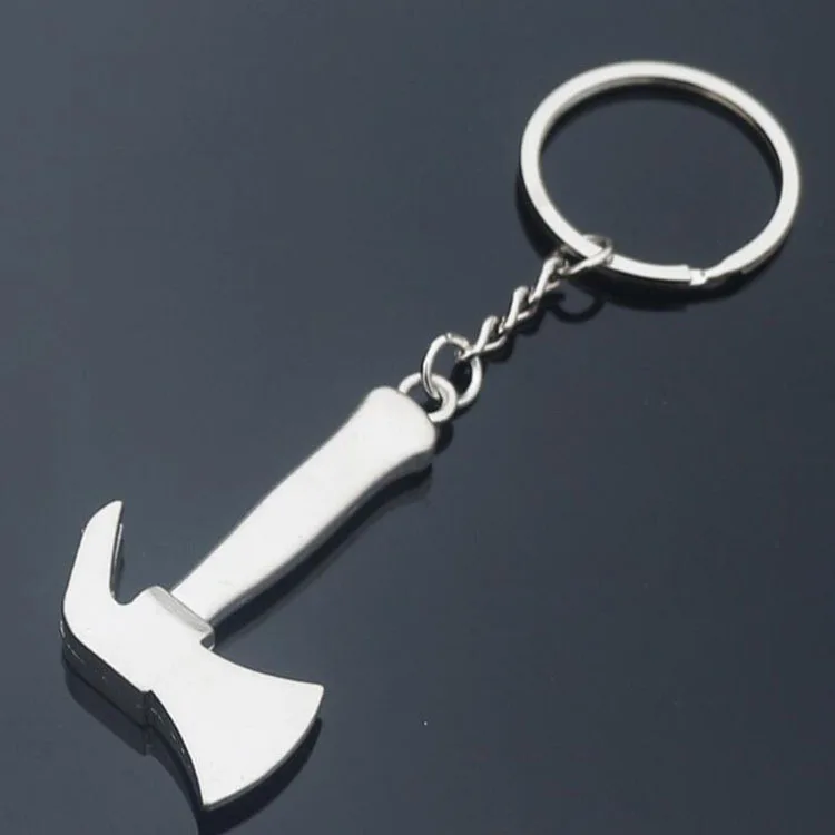 Cross Border Currently Available Wholesale Metal Tool Keychain Mini Model Axe Keychain-Laser Logo Customizable
