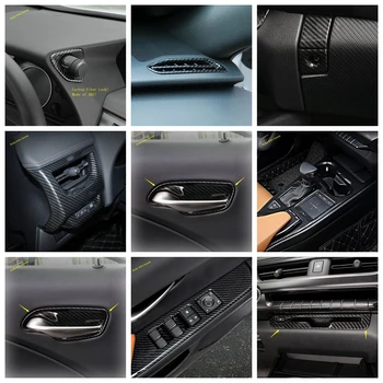 

Lapetus Carbon Fiber Look Interior Refit Kit Air AC Panel / Gear Box / Head Lamps Cover Trim Fit For Lexus UX 200 250H 2019 2020