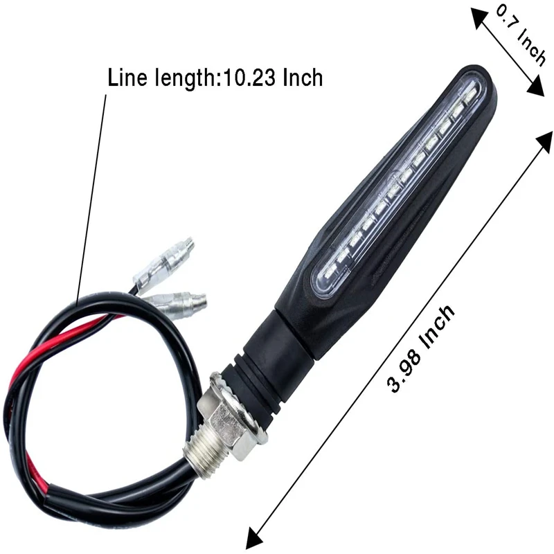 Universal Motorcycle Turn Signal Light 12V Led Moto Flowing Water Blinker Bendable Motorcycle Flashing Lights Signal Lamp