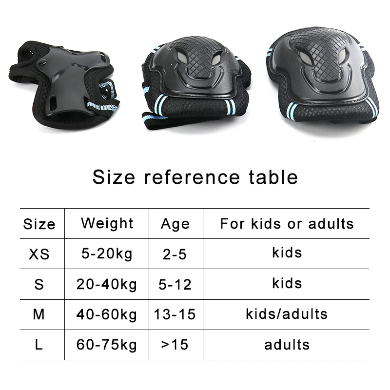 6pcs/set Skating Protective Gear Set Elbow pads Bicycle Skateboard Ice Skate Roller Bike Knee Protector For Adult Kids Men Women 6pcs/set Skating Protective Gear Set Elbow pads Bicycle Skateboard Ice Skate Roller Bike Knee Protector For Adult Kids Men Women
