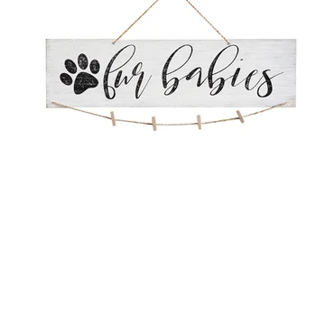 

Creative Mini Wooden Hanging Wall Cartoon Board DIY Pets Listing Note Clips Crafts (White)
