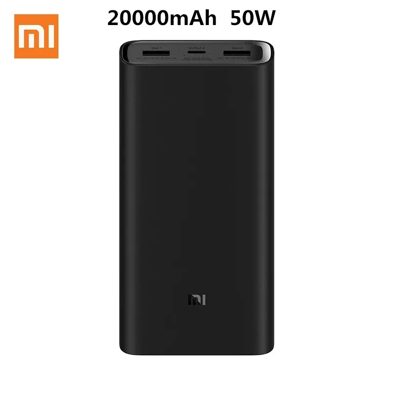 Внешний аккумулятор Xiaomi Power Bank 3 Сверхбыстрая зарядка USB Type-C 20000 мАч 50 Вт для