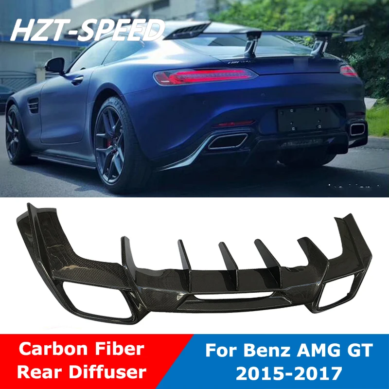 

Carbon Fiber Rear Bumper Shovel Lip Diffuser For Mercedes Benz AMG GT R Style Car Body Kit 2015-2017