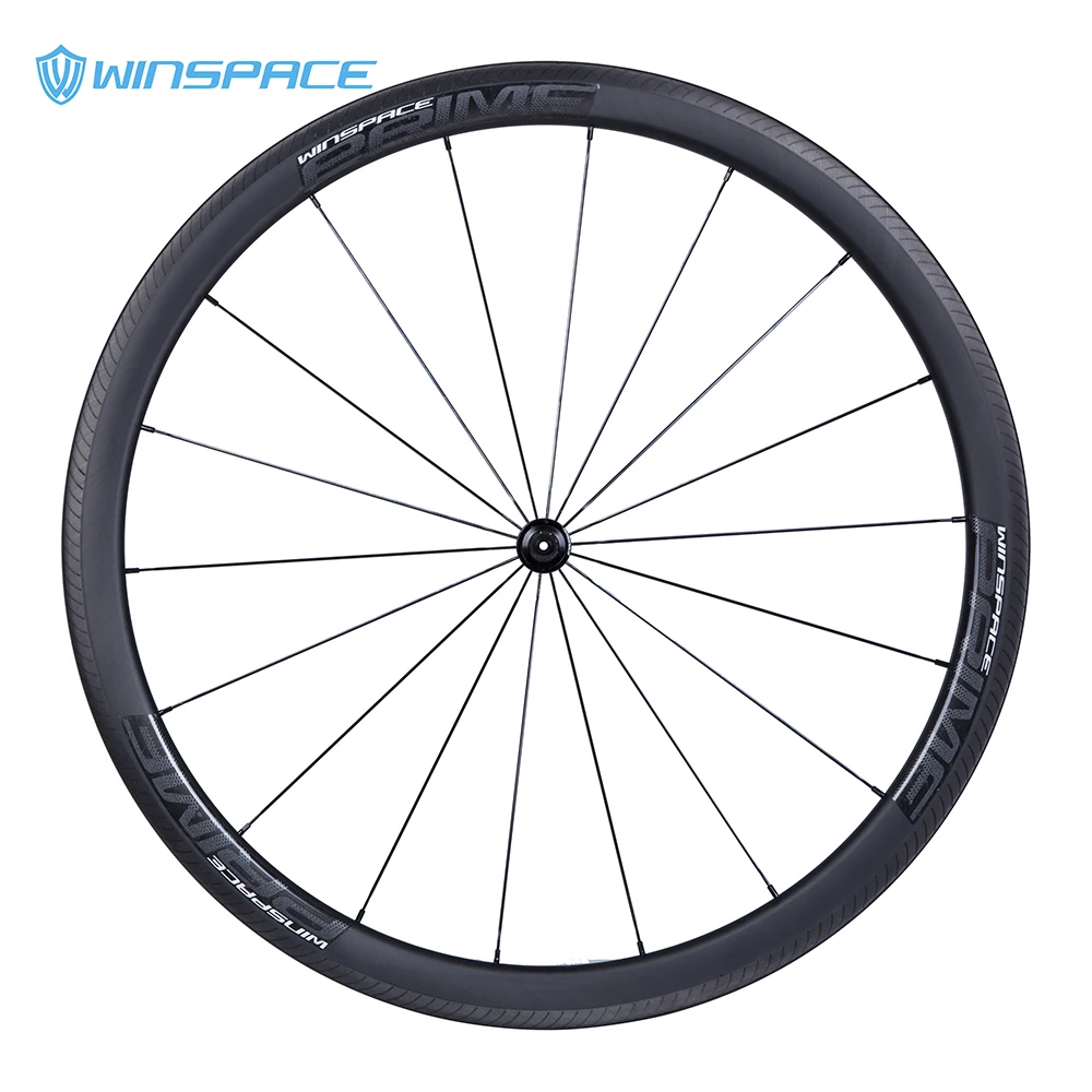 

Winspace Tubular Ready Carbon Bike Wheel 50mm Deep Full Carbon Fiber Wheelset 25mm Wdith Clincher Light Weight Road Wheels 700C