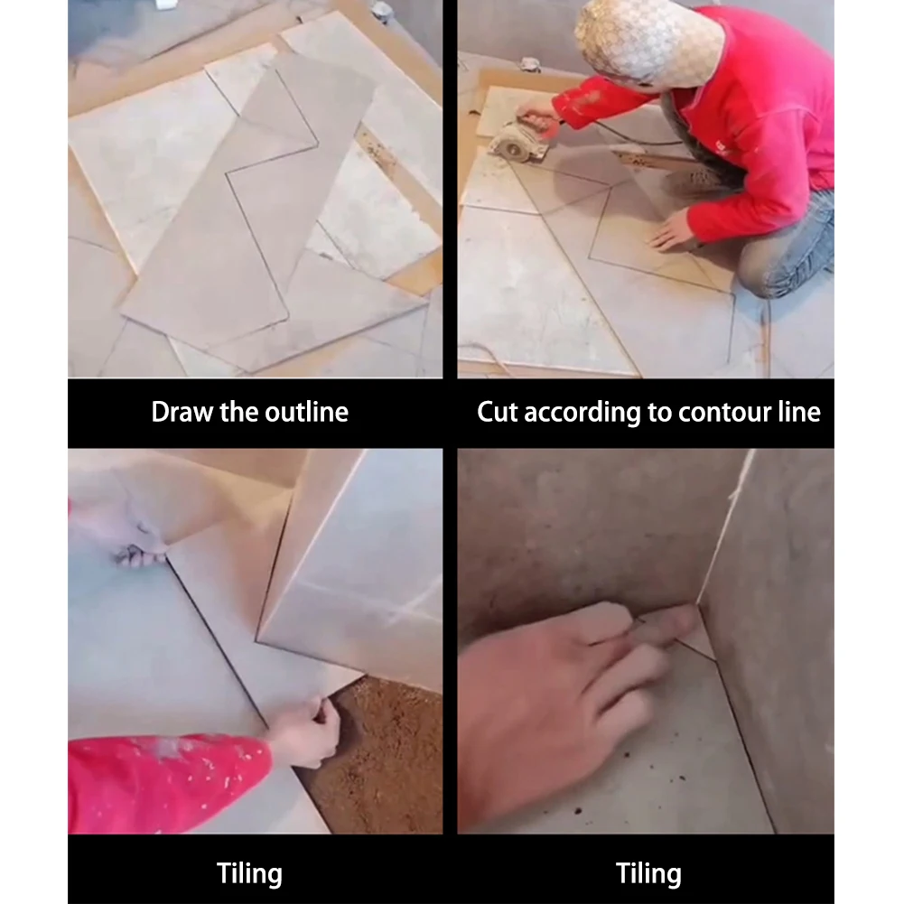 Digital Angle Protractor Carpenter Measuring Tool Angle Measuring Tool Angle Protractor 6/12 Folding Ruler Tile Hole Locator Adjustable Tool Masonry Glass Fixed Angle Measuring Ruler Universal Angular Template Tools
