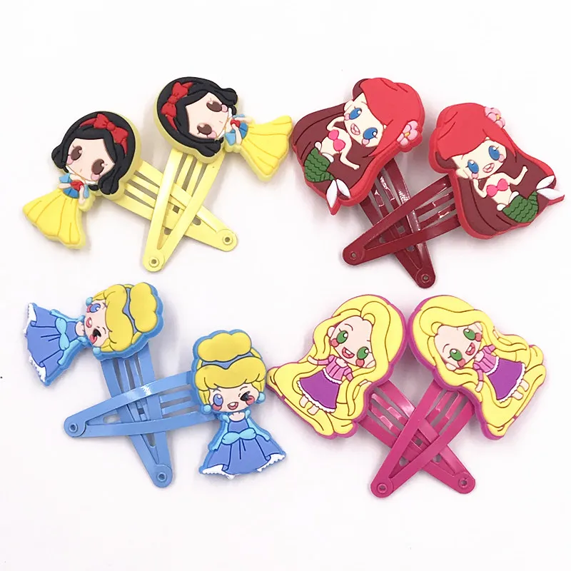 

8PCS Princess Snow White Cinderella Girls Hairpin Bobby Pin Barrettes Cartoon Hair Accessories Hair Clip Party Favor love gift