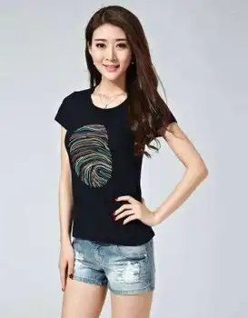 

Fashion Women gray Tops T-shirts Female 2019 Summer