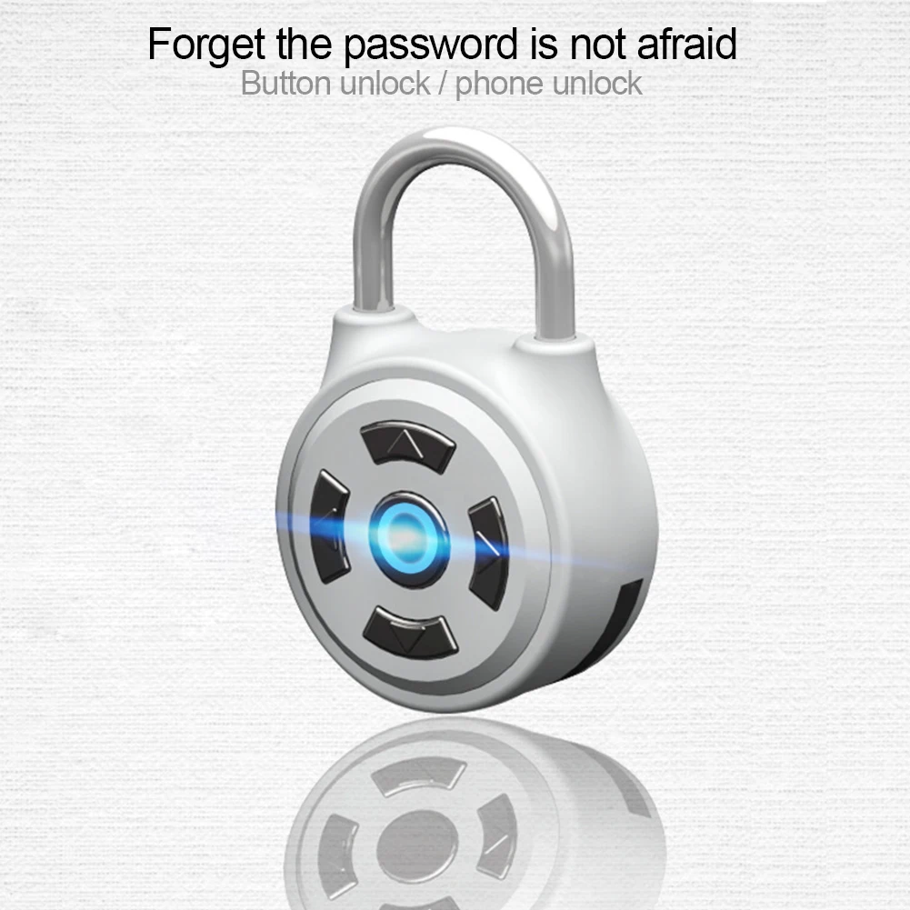 Anti-theft Door Unlock Padlock Keyless Waterproof APP Button Smart Password Portable