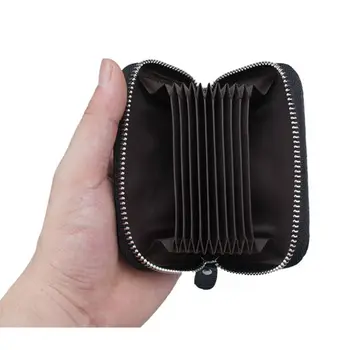 

Women Wallet Credit Card Holder Genuine Leather Small Change Zipper Bag Pocket Purse