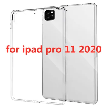 

Case for iPad Pro 11 inch 2020 Cases Transparent TPU Silicone Tablet Back Cover with Pencil Holder for iPad Pro 2020 Funda Coque