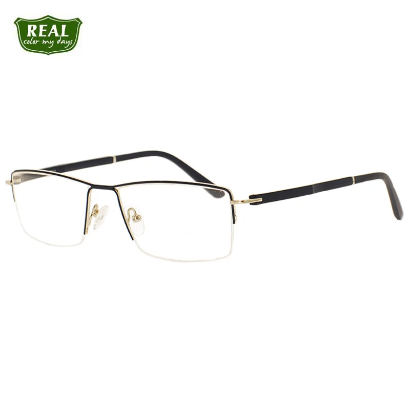 

Halfrim Men Metal Optical Frame Design Temple Stylish Eyeglass Frame China