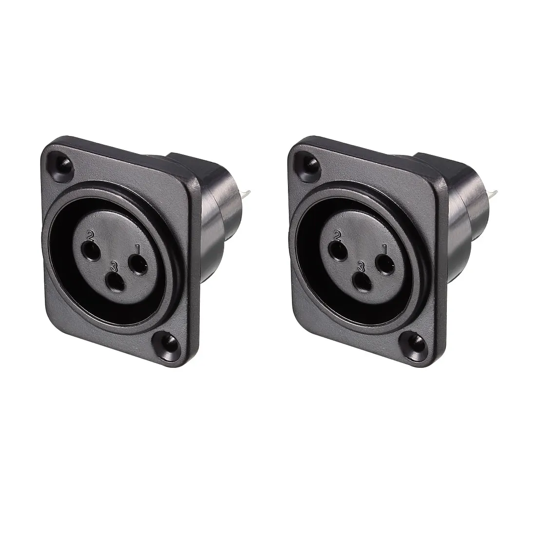 

uxcell 2Pcs XLR Female Jack Panel Mount Microphone Connector Adapter Converter YL3063 for Mixers Amplifiers Audio Equipment