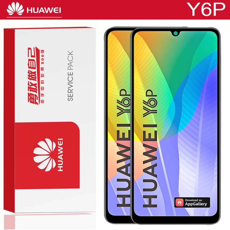 Оригинальный дисплей 6 3 дюйма с рамкой для Huawei Y6P ЖК сенсорным экраном дигитайзер