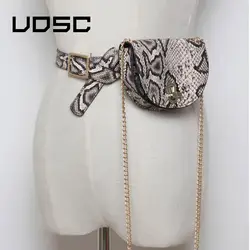 UOSC Женская поясная сумка полукруглая поясная сумка кожаная поясная сумка модная Цепочка-пояс на талию сумки через плечо женский кошелек