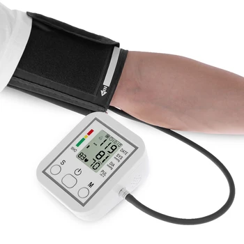 

Blood Pressure Monitor Portable Household Arm Band Type Sphygmomanometer LCD Tonometer Accurate Measurement Blood Pressure