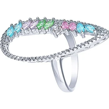 

Jay VI ring with glass and cubic zirconia