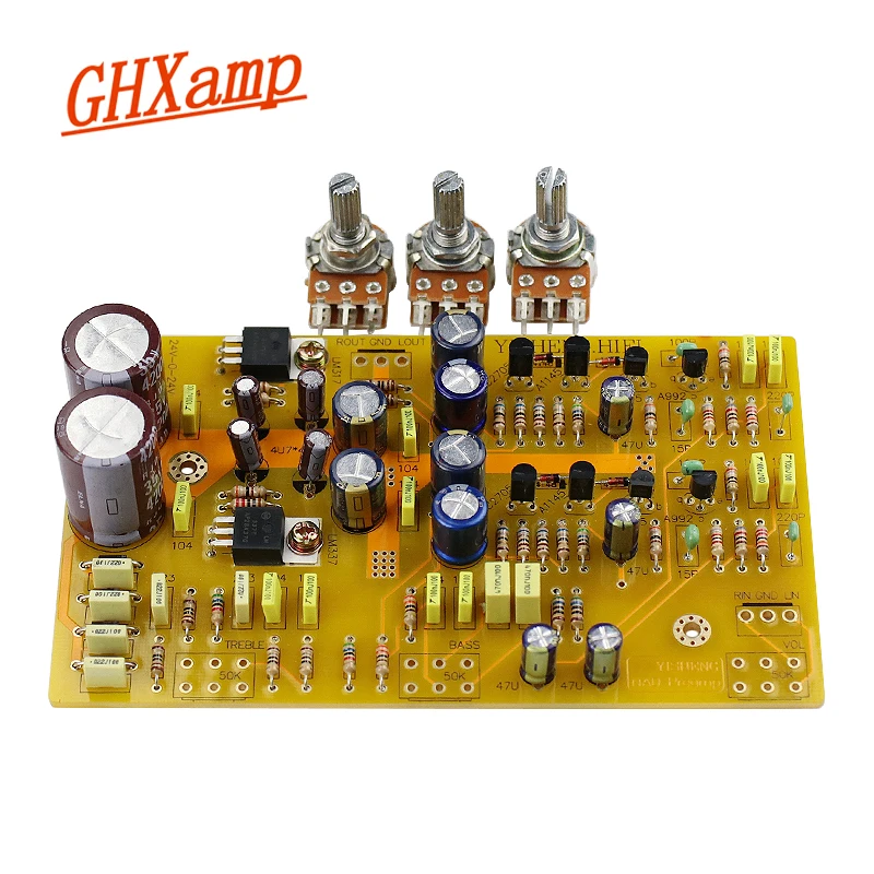 HIFI Tone Preamplifier Kits Board Fully Discrete LM317/337 Treble Low