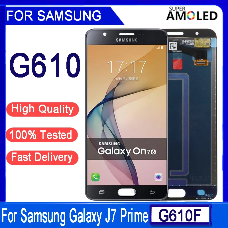 ЖК-дисплей 5 дюймов для SAMSUNG Galaxy J7 Prime 2016 оригинальный дигитайзер сенсорного