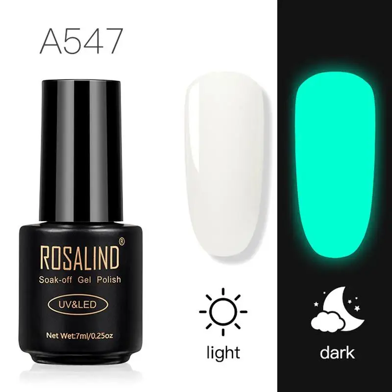 

Night will shine Fluorescent Gel Nail Polish Soak Off UV Gel Night Glow In Dark Gloss Gel Lak Gel Polish Need Base Top Coat