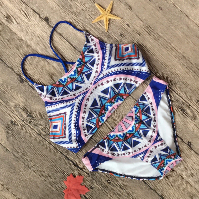 Swimwear Women Padded Bikini Brazilian Swimsuit Set High Neck Bikini Set Bathing Suit Maillot De Bain Femme Swimsuit