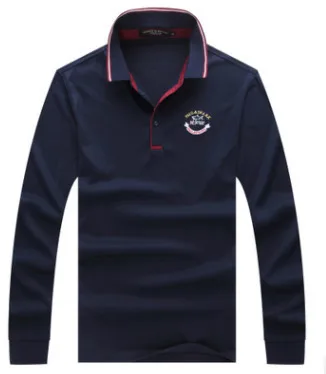 6205 Navy Blue Аэронавтика зима Акула Slim Fit с длинным рукавом Поло рубашка Ralp Eden Мужская парка Повседневная Акула мужские рубашки поло - Цвет: 6205 Navy Blue