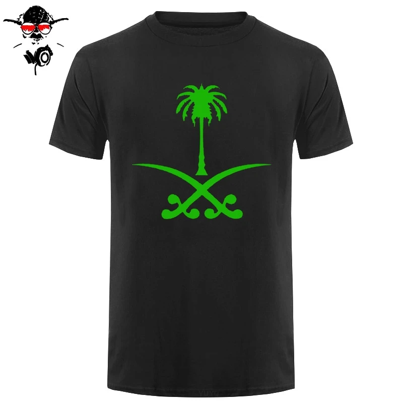

Saudi Arabia T Shirts Tops Men Cotton Shirt Short Sleeve Saudi Arabian Flag T-shirt Mans Tshirt