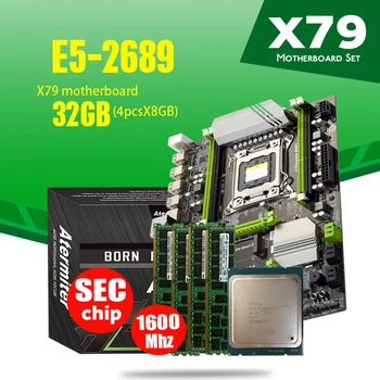 

atermiter X79T X79 Turbo motherboard LGA2011 ATX combos E5 2689 CPU 4pcs x 8GB = 32GB DDR3 RAM 1600Mhz PC3 12800R PCI-E NVME M.2